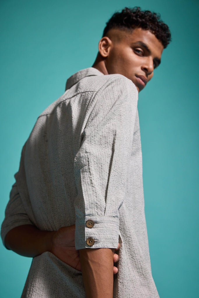 WASHED SEERSUCKER SET - dash and dot dash and dot