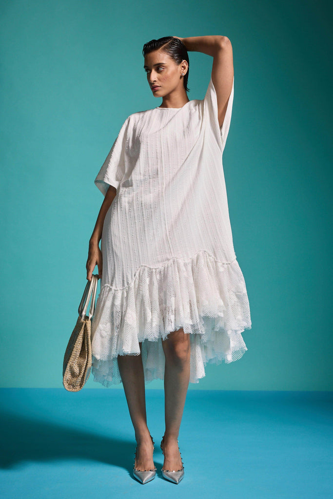 LACE HEM TEESHIRT DRESS - dash and dot dash and dot