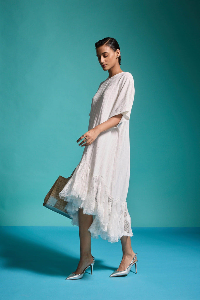 LACE HEM TEESHIRT DRESS - dash and dot dash and dot