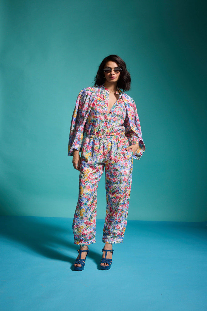 FLORAL PRINTED LINEN SHIRT - dash and dot dash and dot