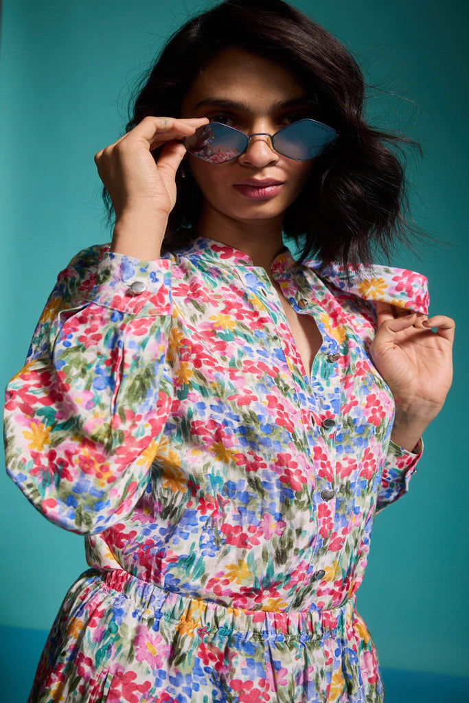 FLORAL PRINTED PANT SET - dash and dot dash and dot