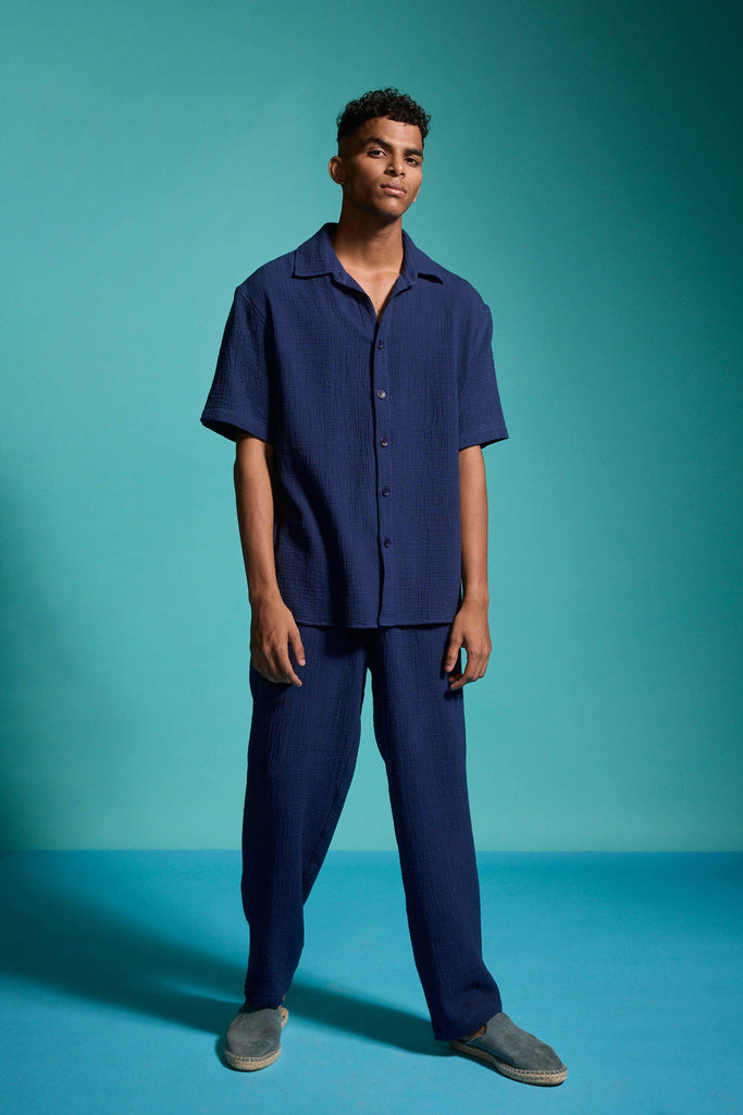 CRINKLE COTTON PANT SET - dash and dot dash and dot