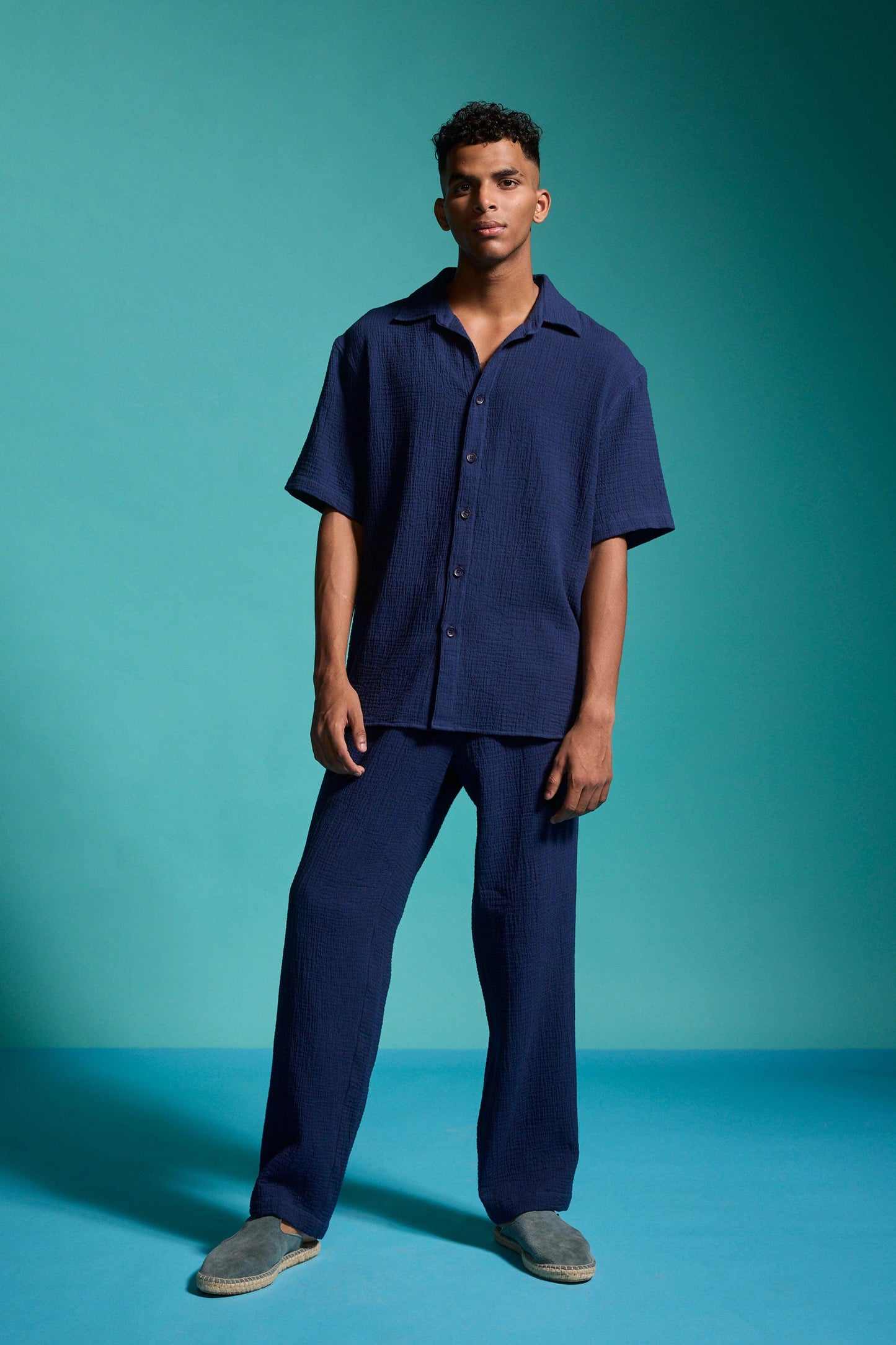 CRINKLE COTTON PANT SET - dash and dot