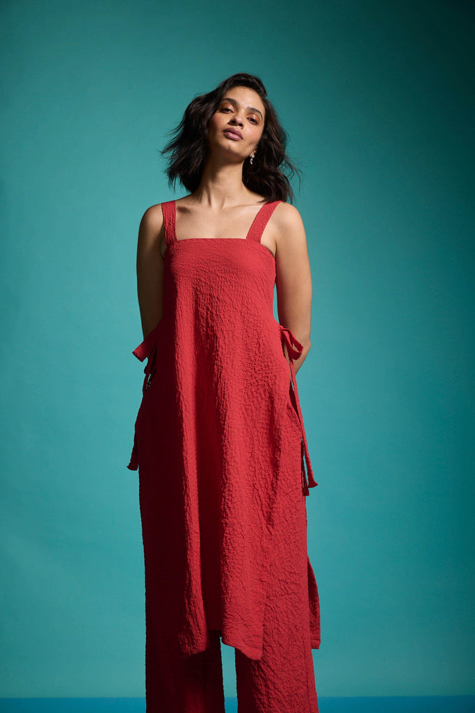 TEXTURED SIDE TIE SET - dash and dot dash and dot