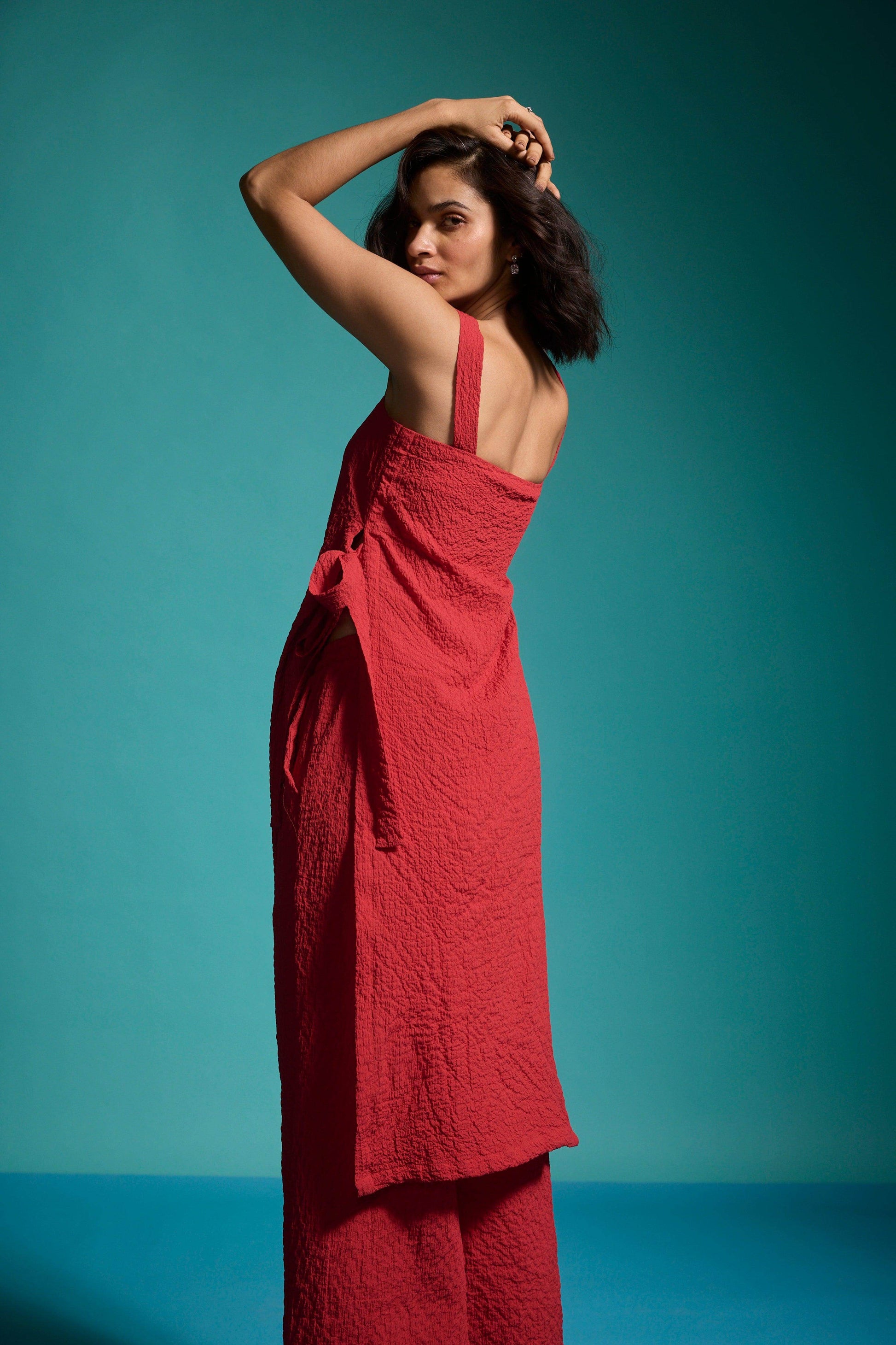 TEXTURED SIDE TIE SET - dash and dot