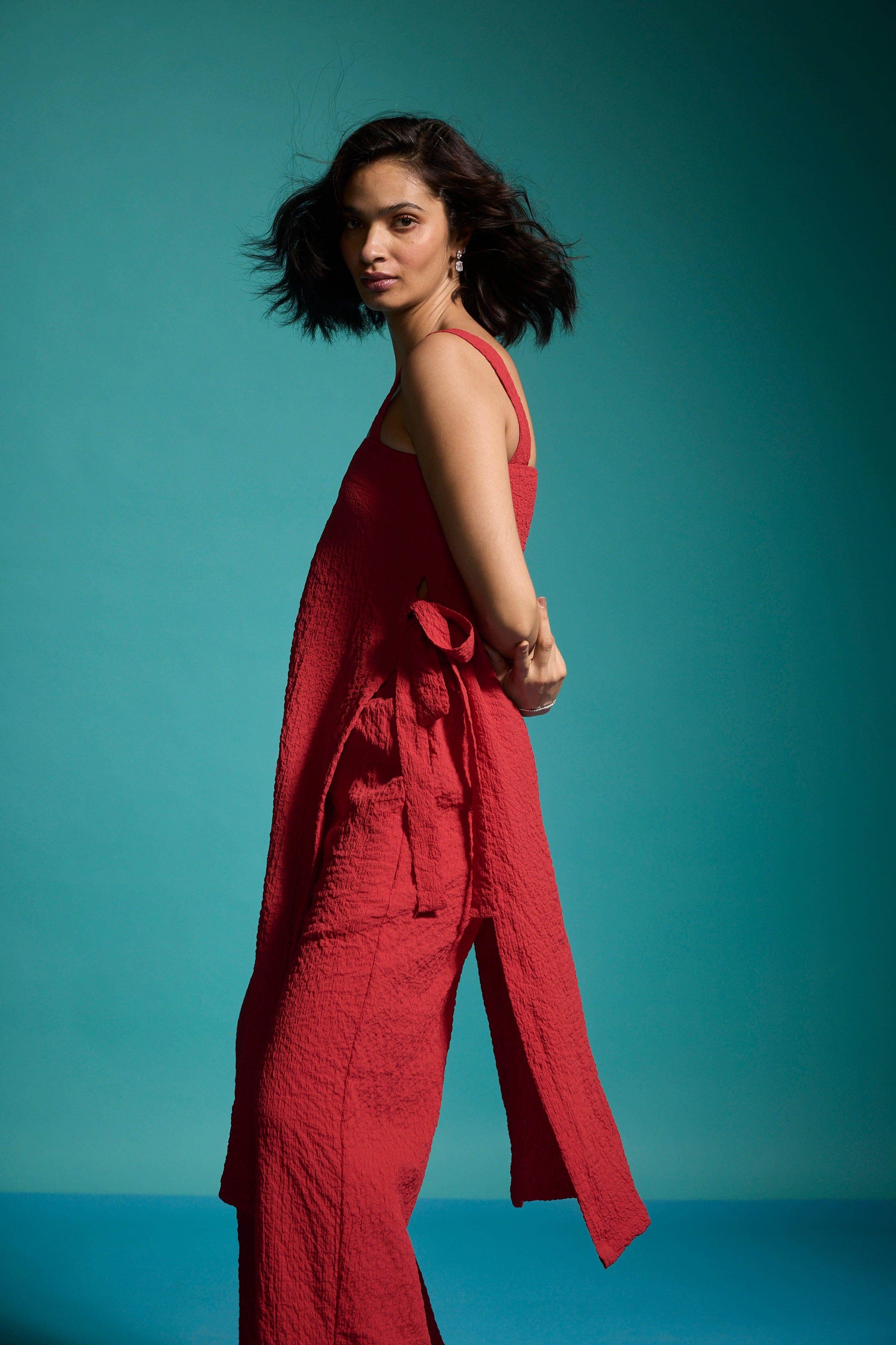 TEXTURED SIDE TIE SET - dash and dot