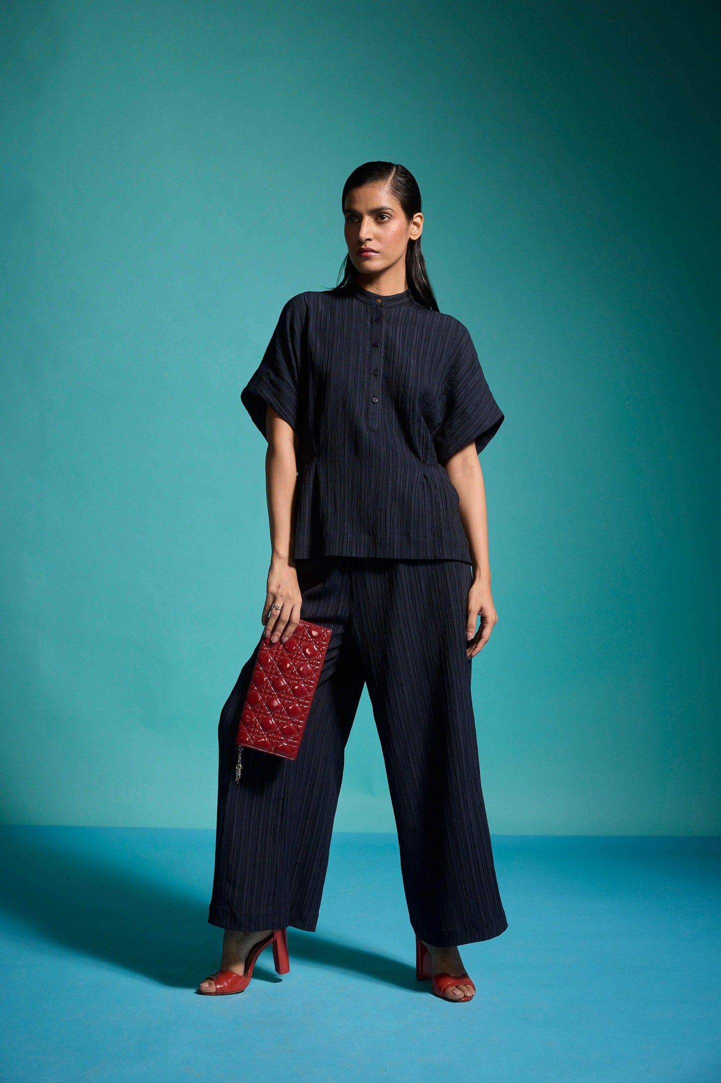 TEXTURED STRUCTURED SHIRT - dash and dot