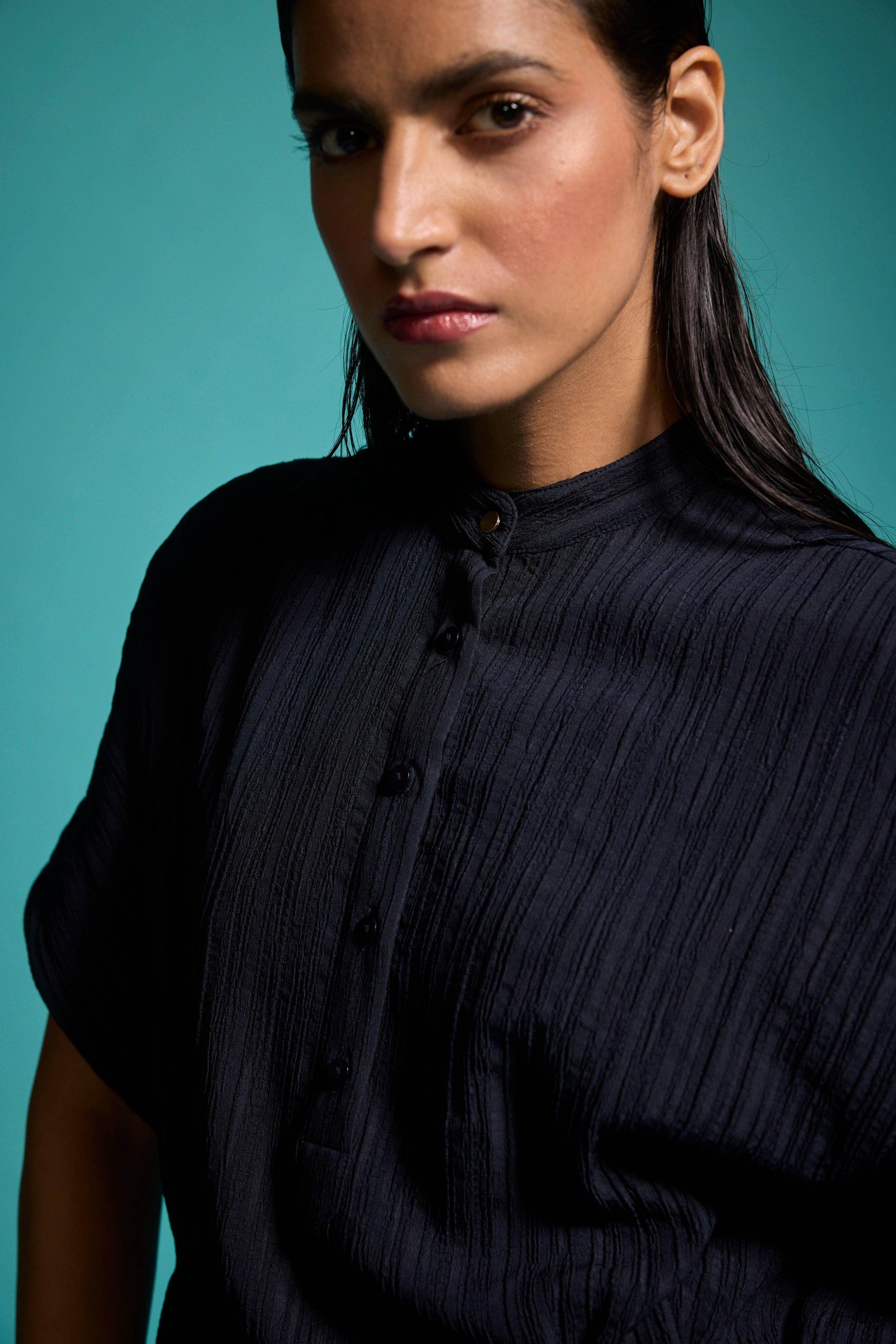 TEXTURED STRUCTURED SHIRT - dash and dot
