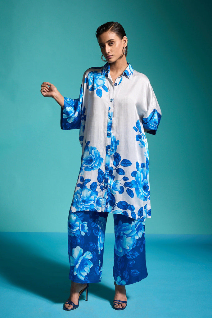 BOXY FLORAL SHIRT - dash and dot dash and dot