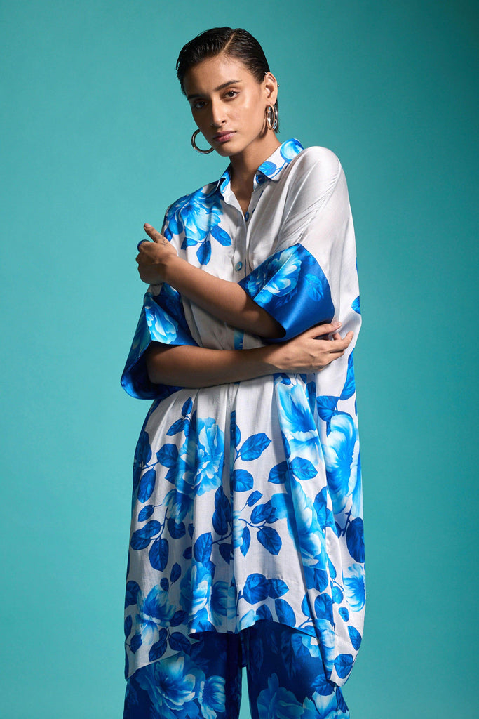 BOXY FLORAL SHIRT - dash and dot dash and dot