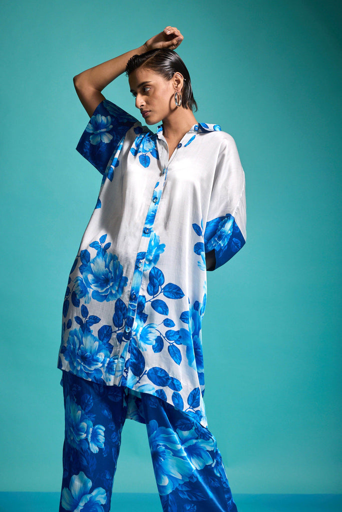 BOXY FLORAL SHIRT - dash and dot dash and dot