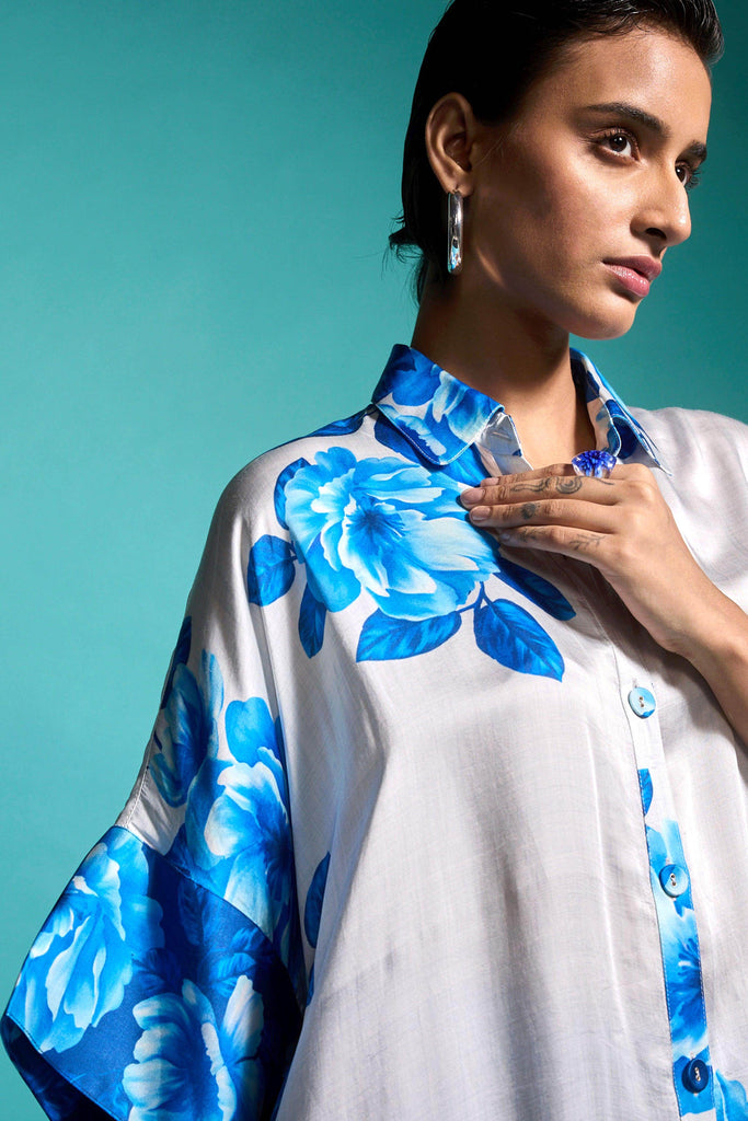 BOXY FLORAL SHIRT - dash and dot dash and dot