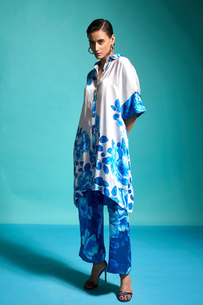 BOXY FLORAL SHIRT - dash and dot dash and dot