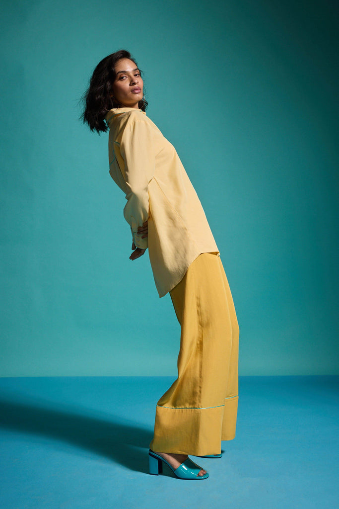 CONTRAST PIPING PANT - dash and dot dash and dot