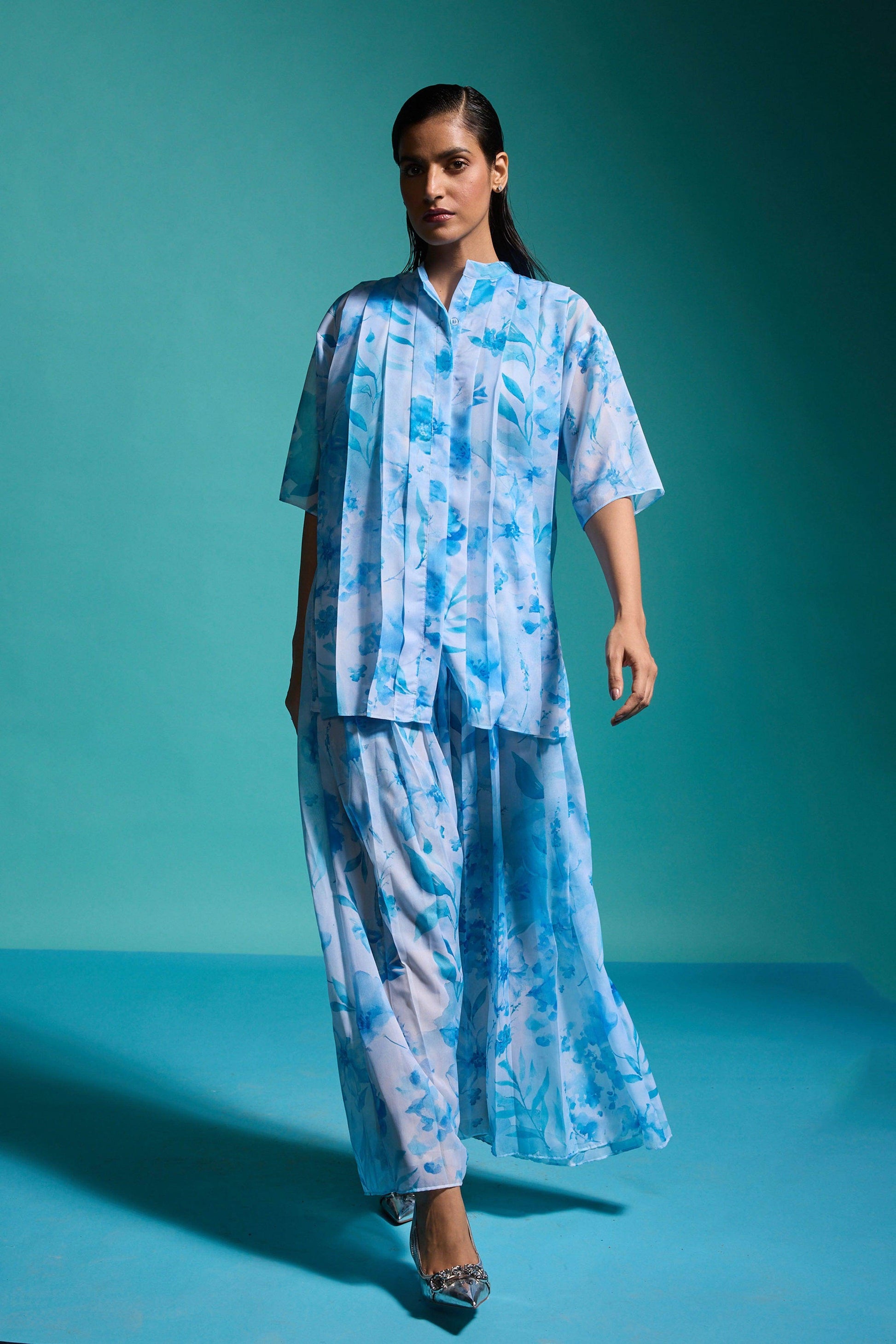 PRINTED PLEAT PANT - dash and dot