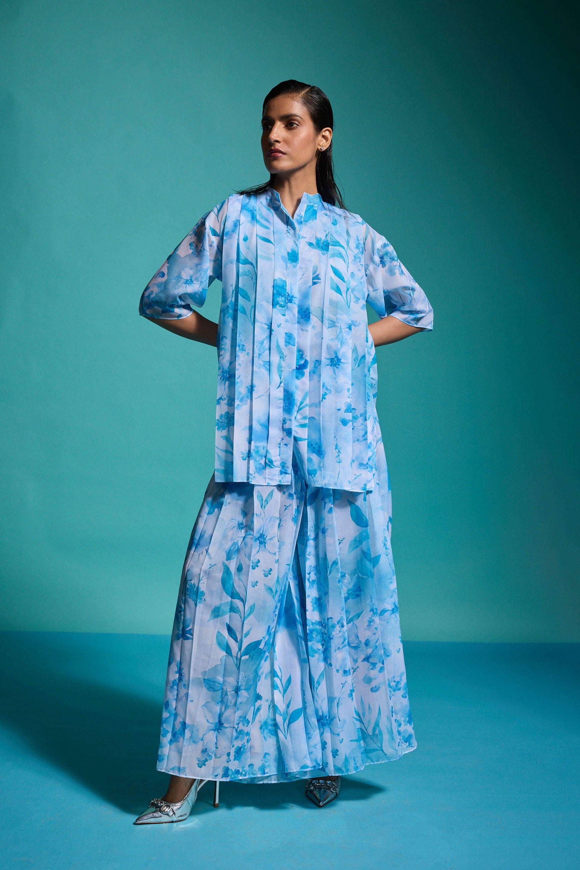 PRINTED PLEAT PANT - dash and dot