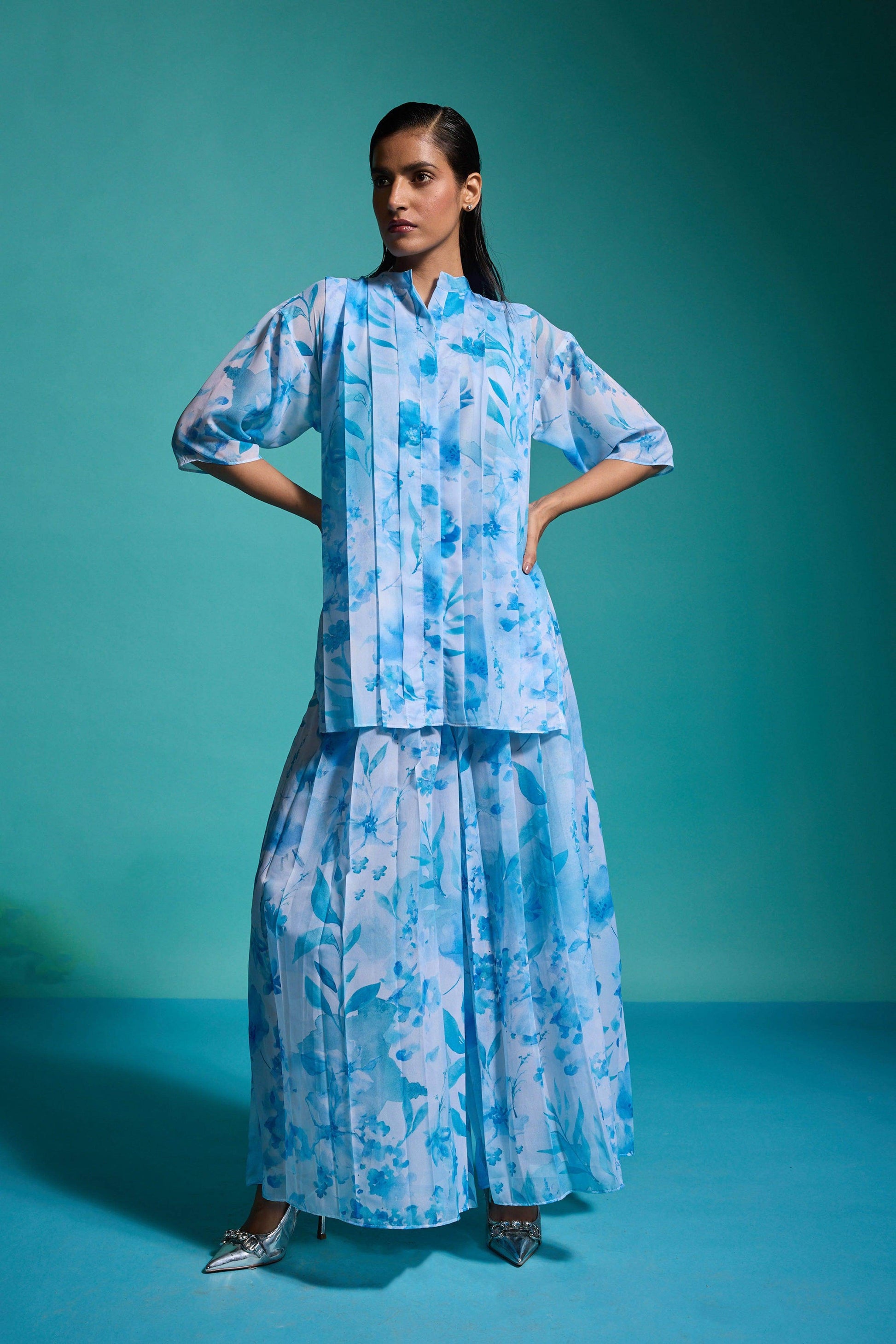 PRINTED PLEAT PANT - dash and dot