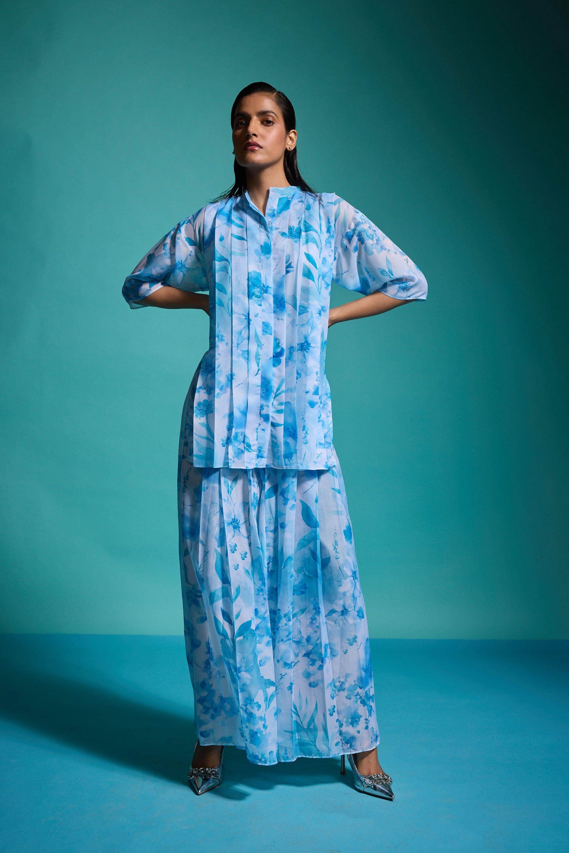 PRINTED PLEAT PANT - dash and dot