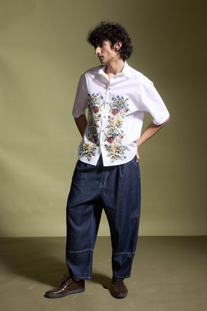 WASHED DENIM PANT - dash and dot dash and dot