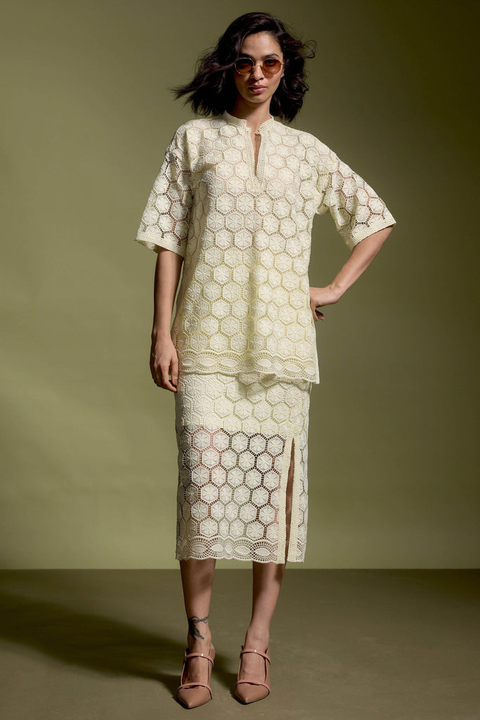 LEMON LACE SET - dash and dot dash and dot