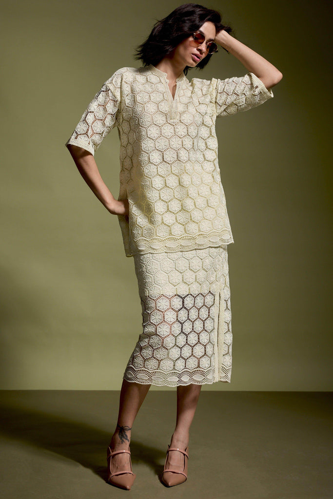 LEMON LACE SKIRT - dash and dot dash and dot