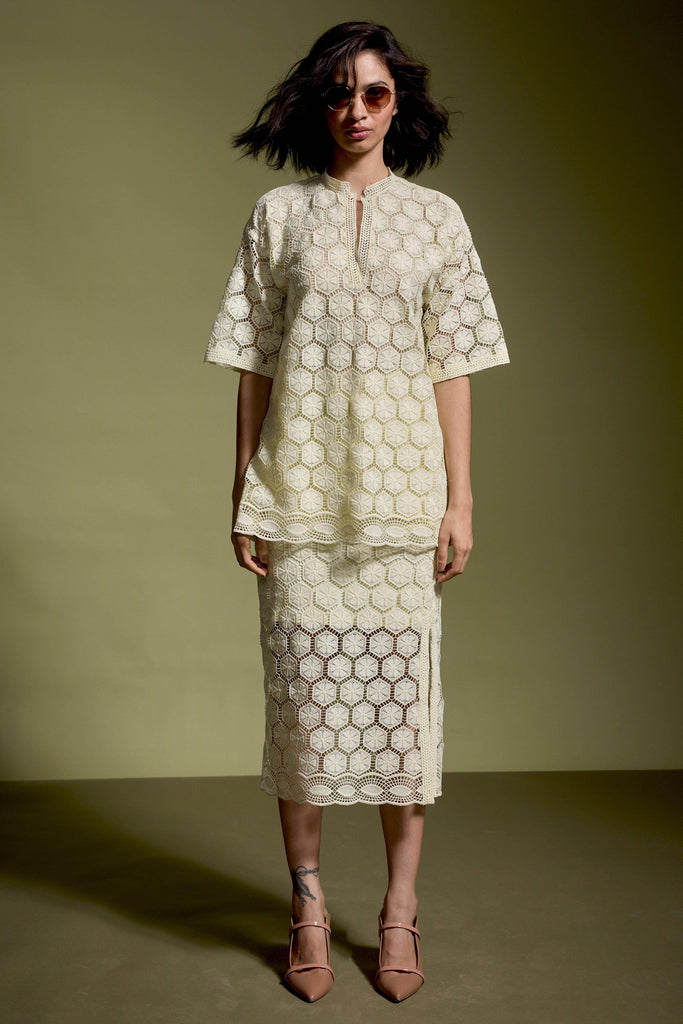 LEMON LACE TOP - dash and dot dash and dot