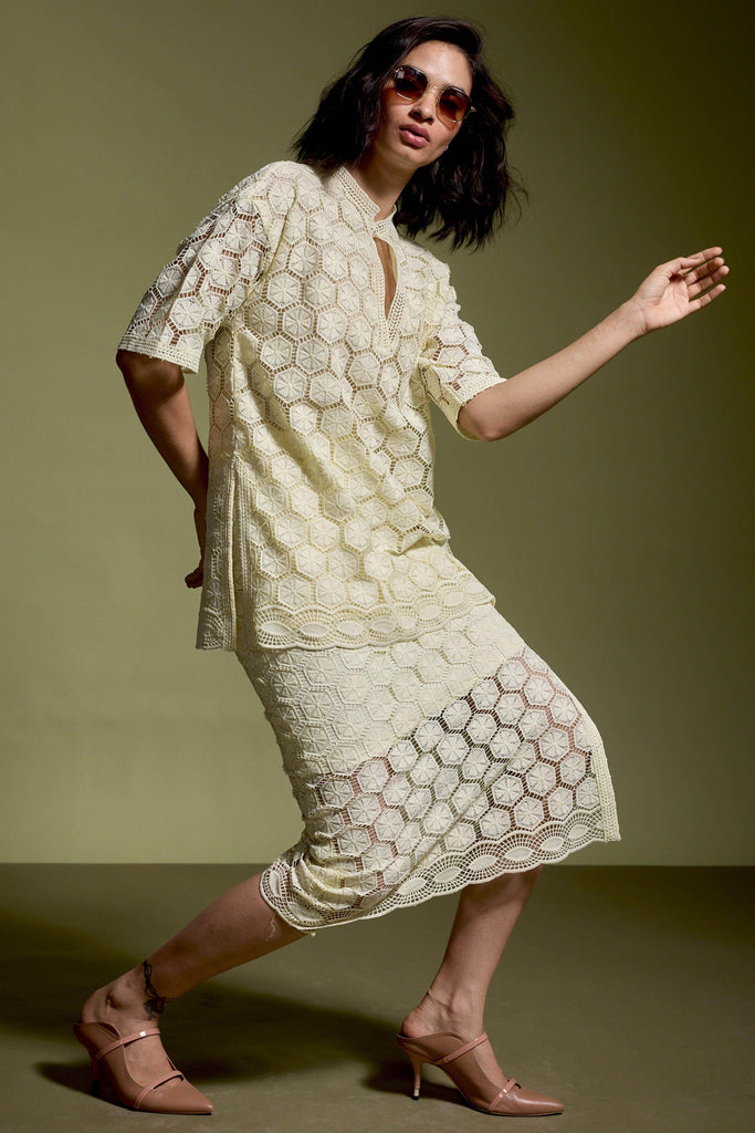 LEMON LACE TOP - dash and dot dash and dot