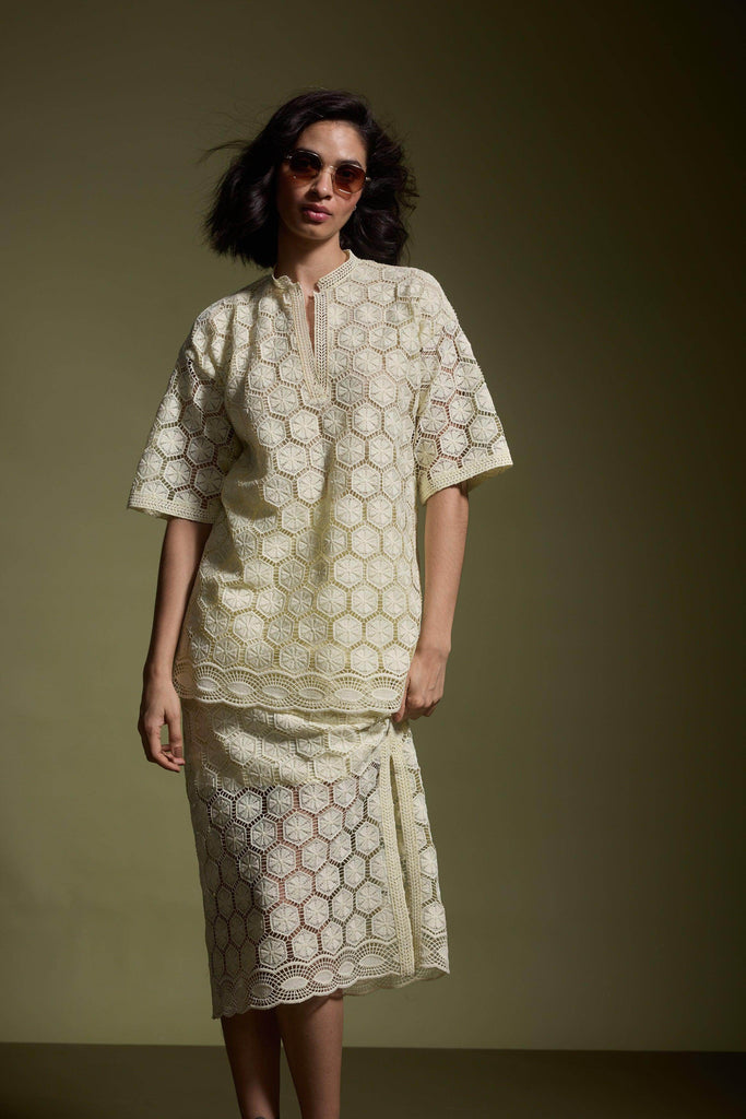 LEMON LACE SET - dash and dot dash and dot