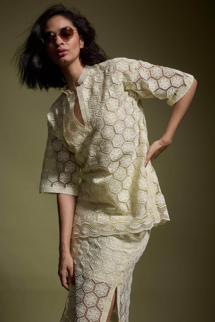 LEMON LACE SET - dash and dot dash and dot