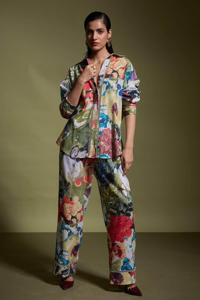 LINEN PRINTED SHIRT - dash and dot dash and dot