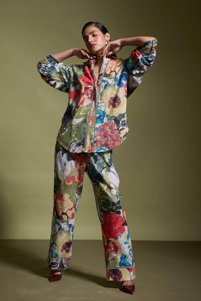 LINEN PRINTED SHIRT - dash and dot dash and dot