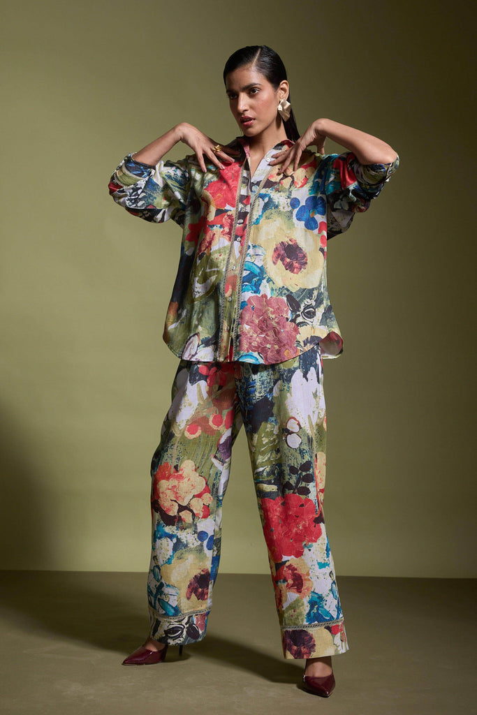 LINEN PRINTED SHIRT - dash and dot dash and dot