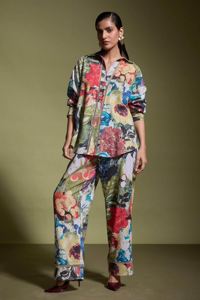 LINEN PRINTED SHIRT - dash and dot dash and dot