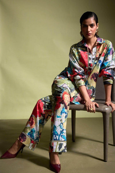 LINEN PRINTED SET - dash and dot