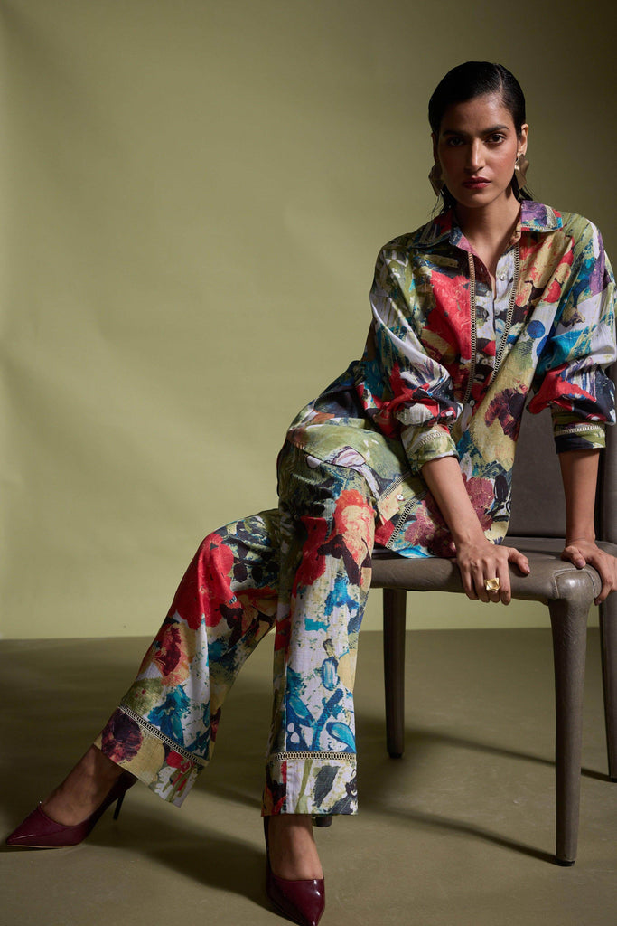 LINEN PRINTED SHIRT - dash and dot dash and dot