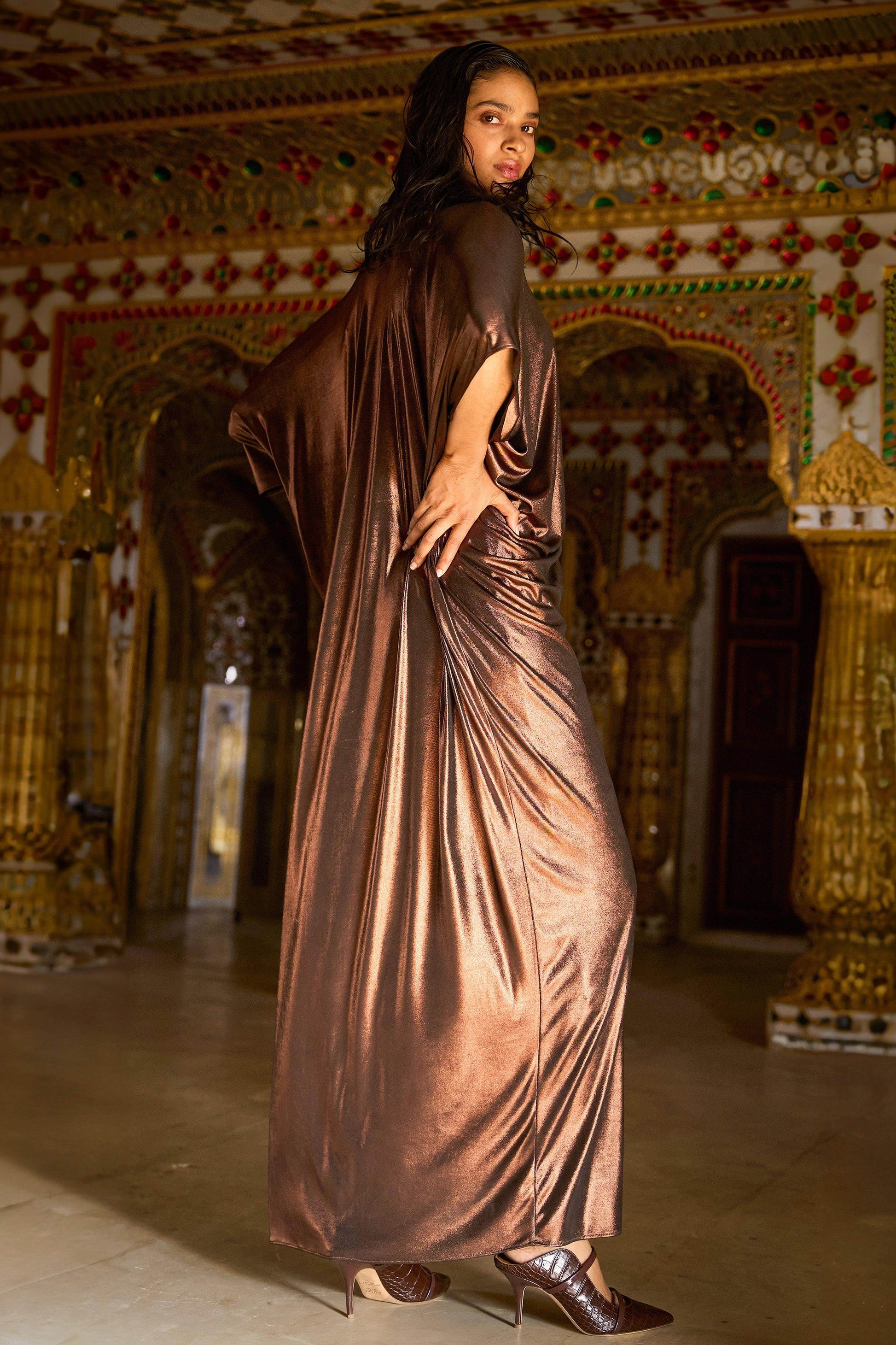 FOIL DRAPED KAFTAN - dash and dot