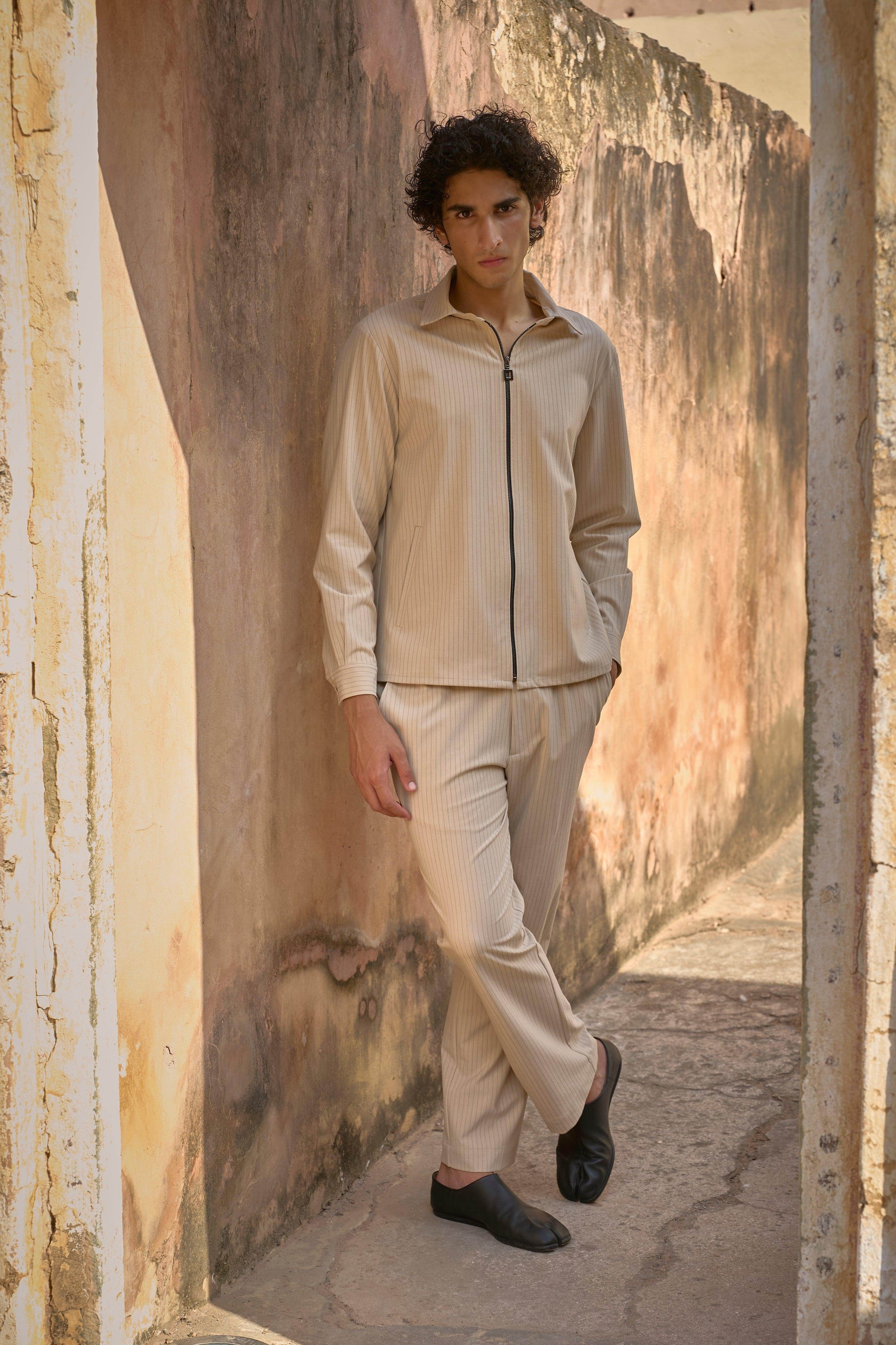 PINSTRIPE SHIRT AND PANT - dash and dot