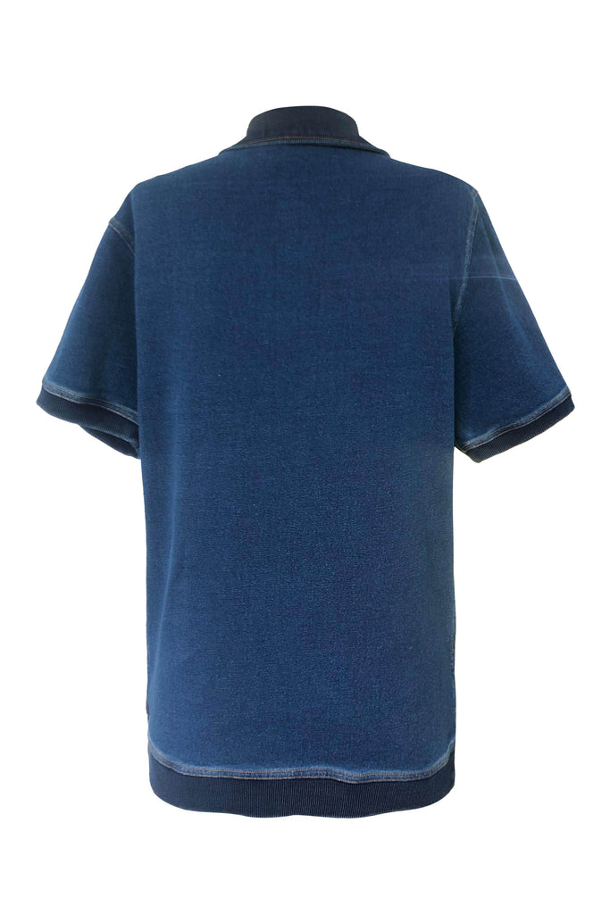 INDIGO POLO - dash and dot dash and dot