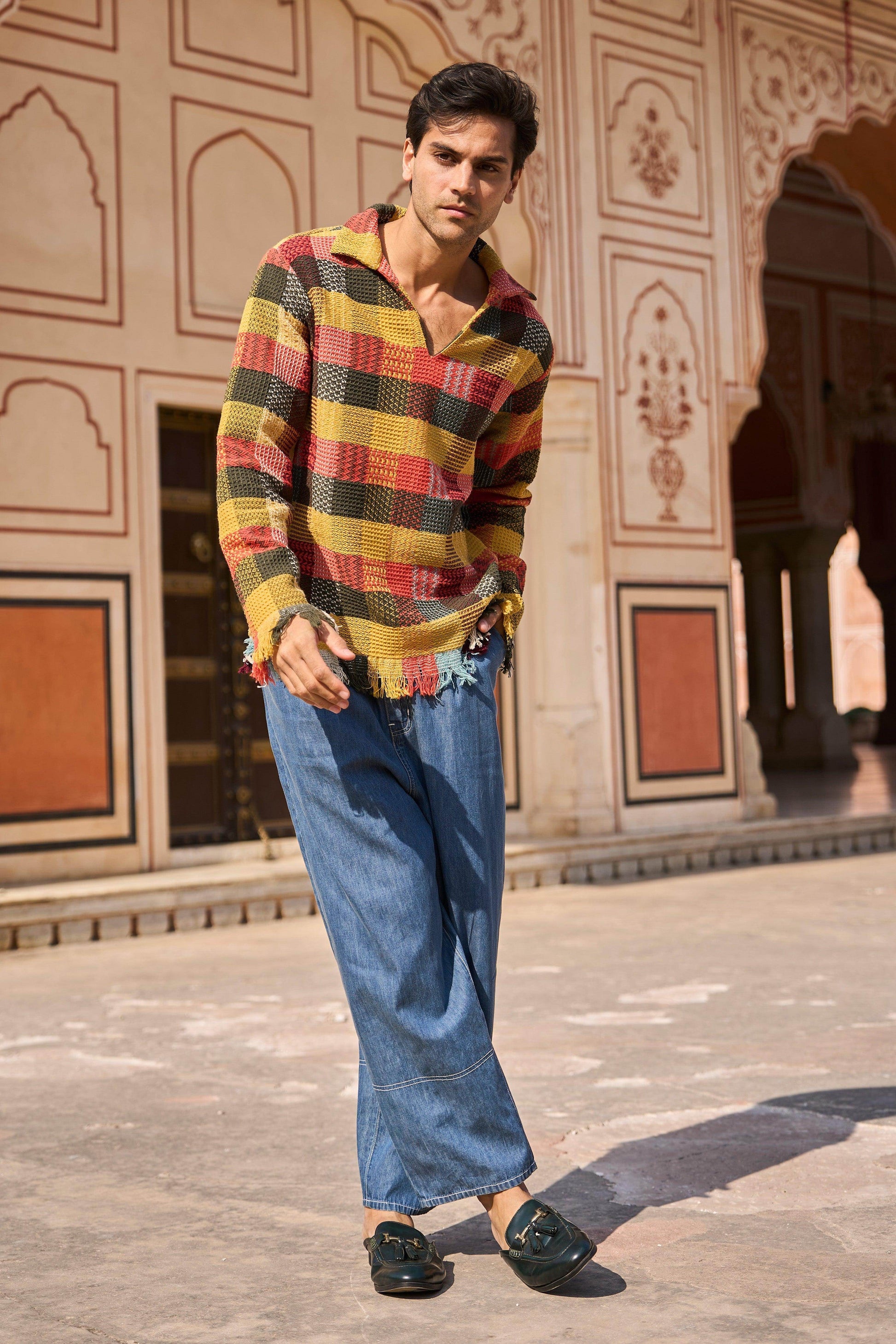 CHECK POPOVER SHIRT - dash and dot