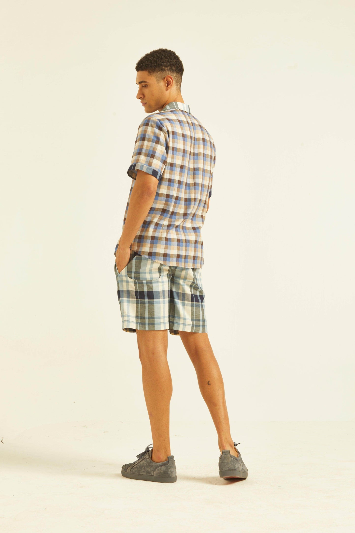 TWO CHECKS SHORTS SET - dash and dot