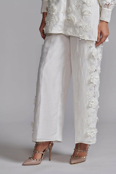 SILK LINEN LACE PANT - dash and dot