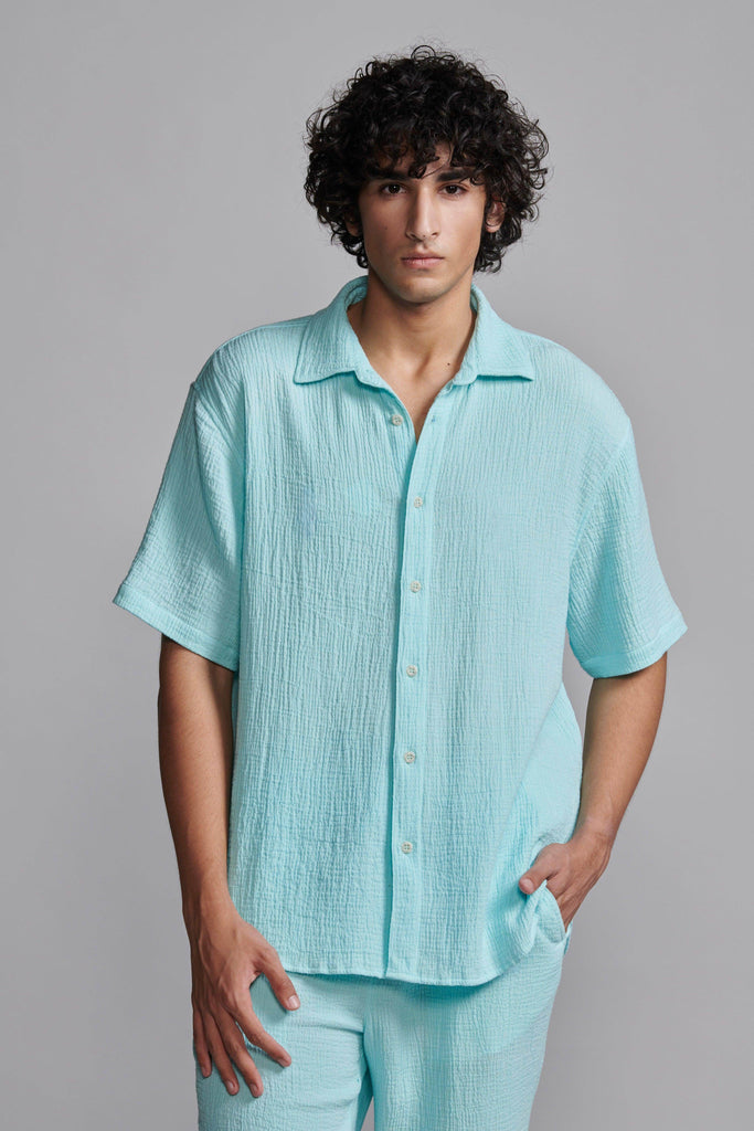 CRINKLE COTTON SHIRT - dash and dot dash and dot