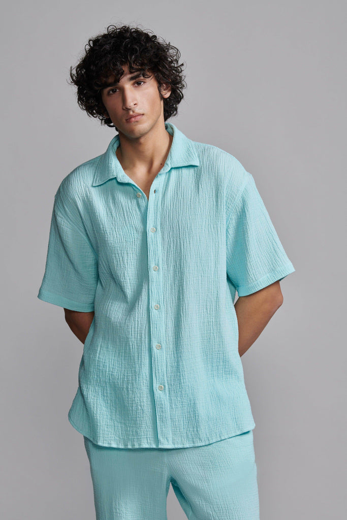 CRINKLE COTTON SHIRT - dash and dot dash and dot