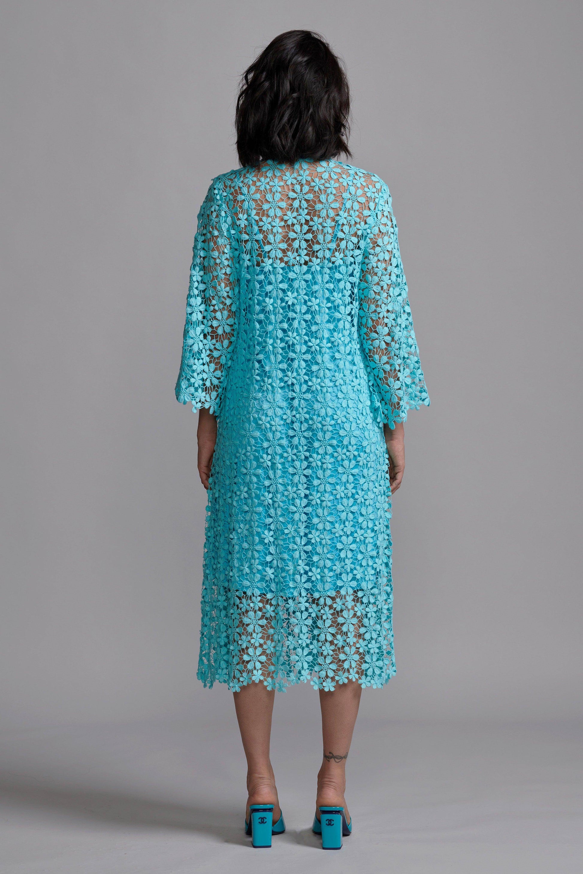 FLORAL LACE MIDI - dash and dot