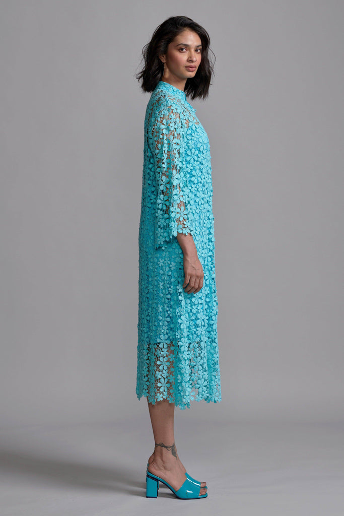 FLORAL LACE MIDI - dash and dot dash and dot