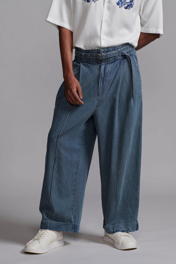 WASHED BELTED JEAN - dash and dot dash and dot