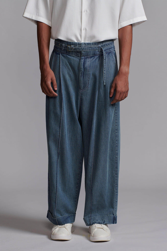 WASHED BELTED JEAN - dash and dot dash and dot