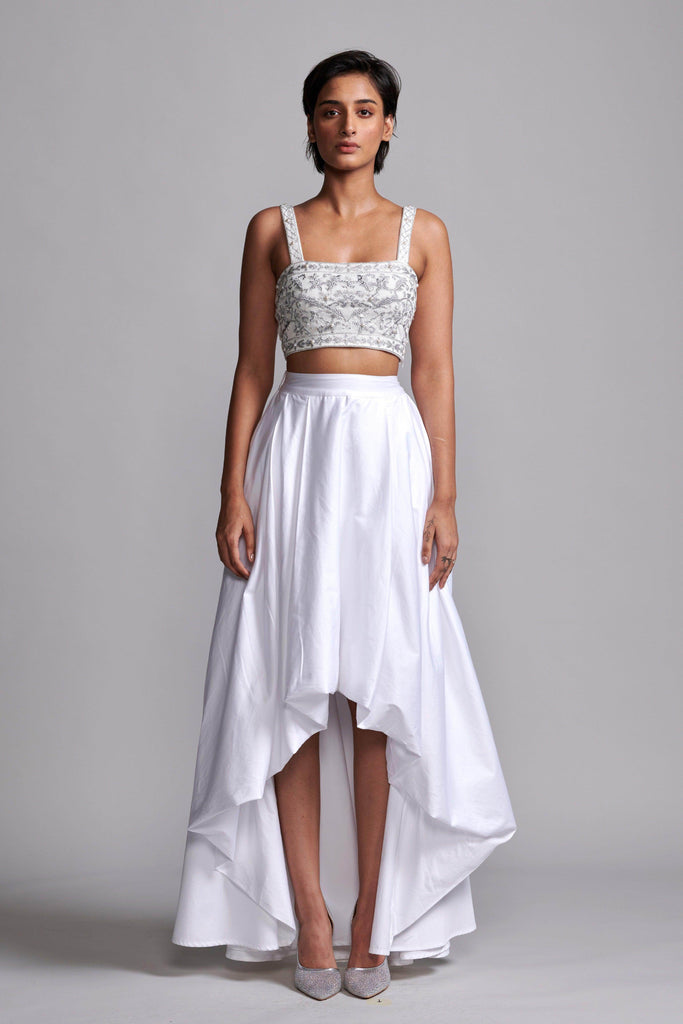 HIGH/LOW SKIRT - dash and dot dash and dot