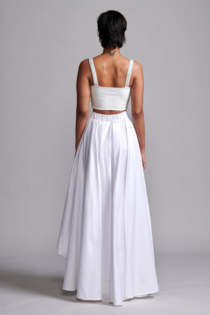 HIGH/LOW SKIRT - dash and dot dash and dot