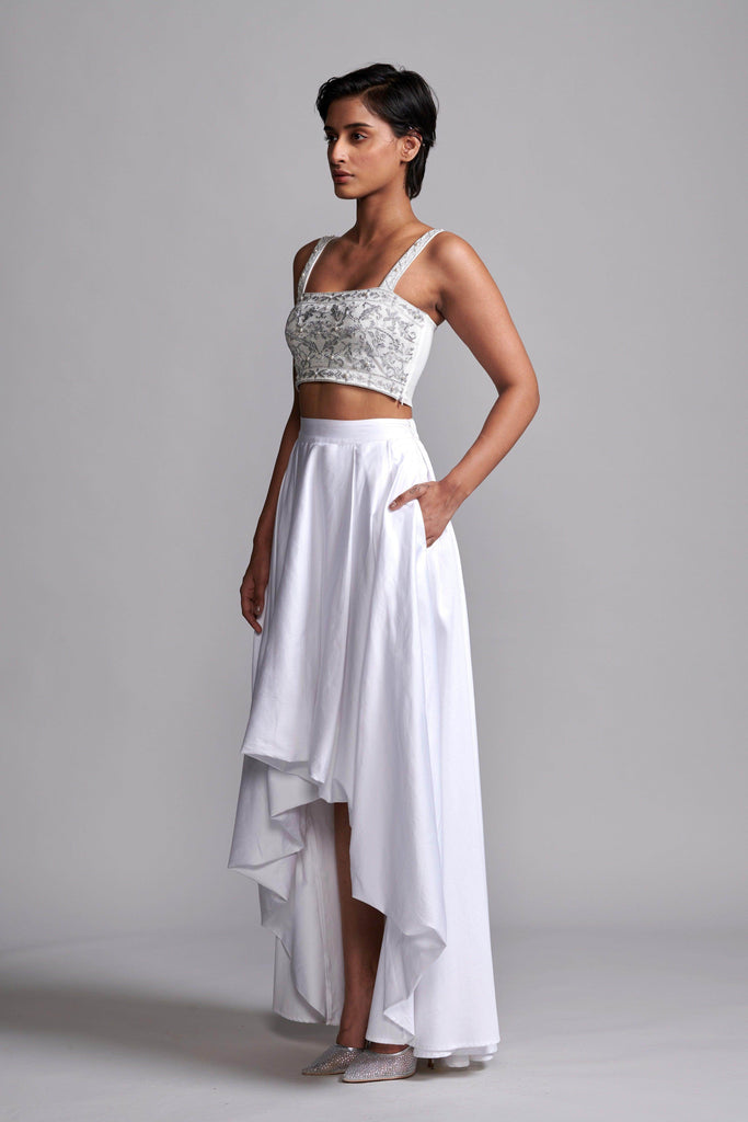 HIGH/LOW SKIRT - dash and dot dash and dot